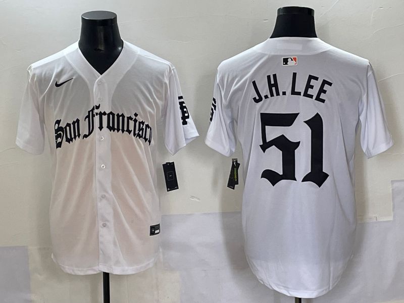 Men 2025 San Francisco Giants #51 J.H.Lee White Five generations Joint Name Nike MLB Jersey style 1->detroit tigers->MLB Jersey